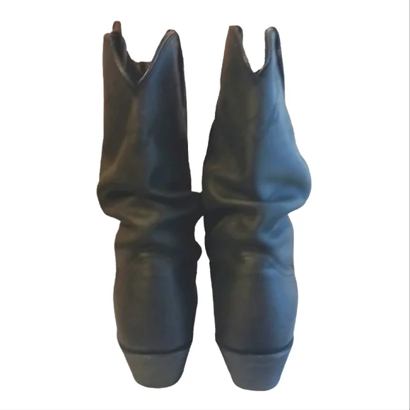 Shayanne Women’s Black Cowboy Boots Slouchy Black Cowgirl Boots Size 9 - Picture 6 of 14